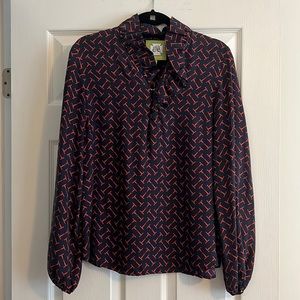 Elizabeth McKay size 14 Ruffle Collar Blouse